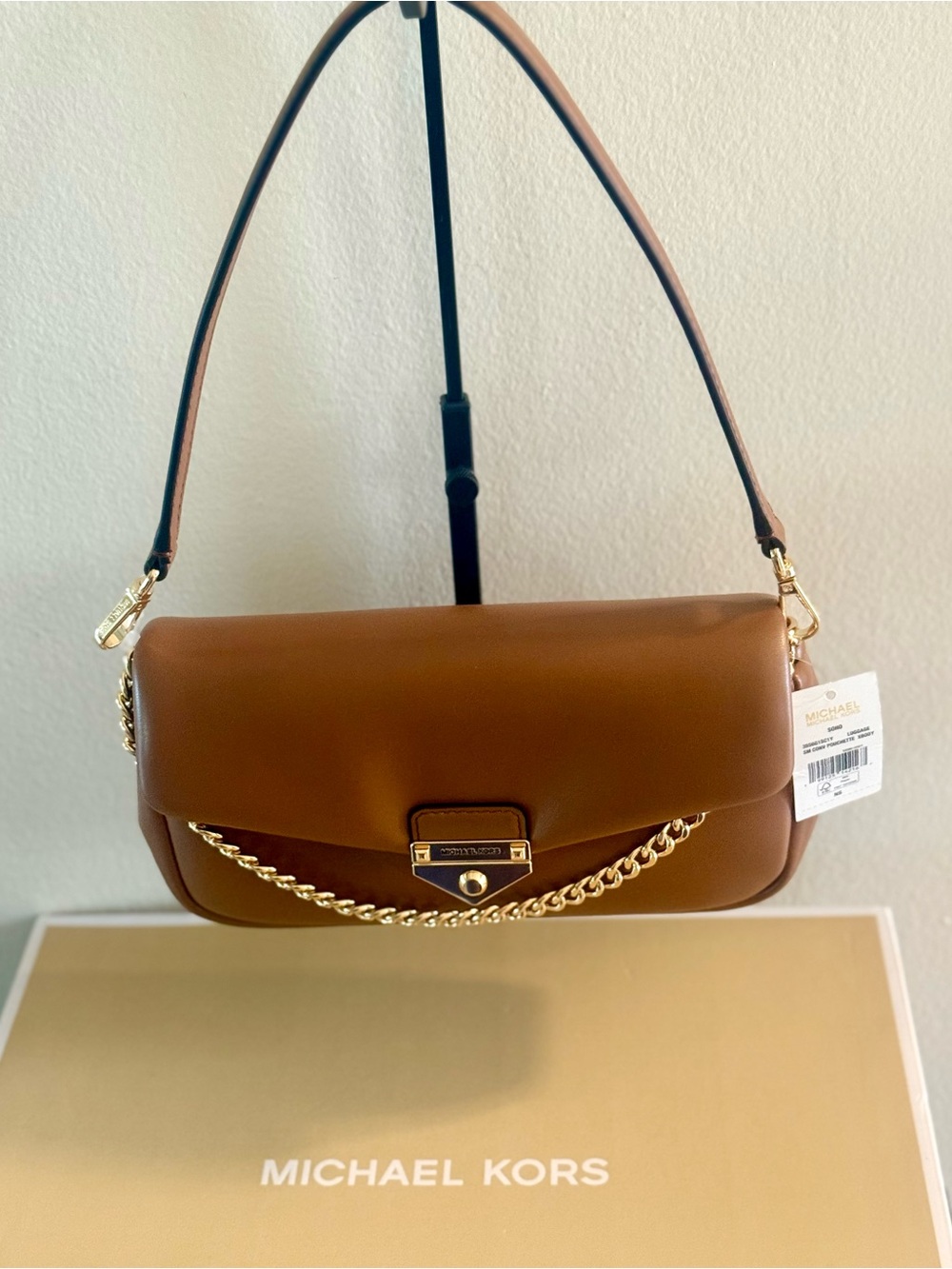 Michael Kors SOHO Small Pouchette Crossbody – Luggage – NWT